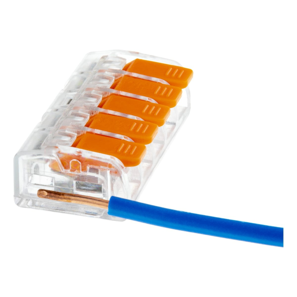 Клемма рычажковая, СМК 223-415, 0.5-4мм², прозрачная, 20 шт., 26749 2, duwi 26749 2