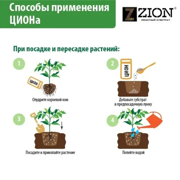 Субстрат ионитный ZION (Цион) для выращивания овощей 30гр.