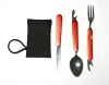 Набор походных столовых приборов (Нож, вилка, ложка) в чехле PRC