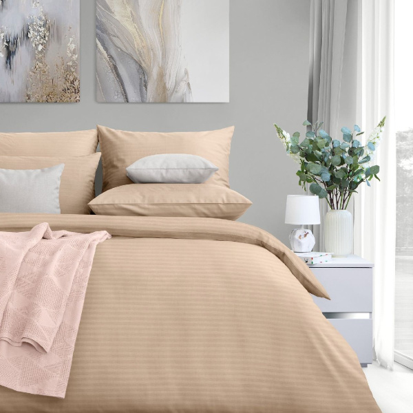 Комплект постельного белья Verossa Stripe Bronze 2 сп нав 70х70 см 747396 Комплект постельного белья Verossa Stripe Bronze 2 сп нав 70х70 см 747396
