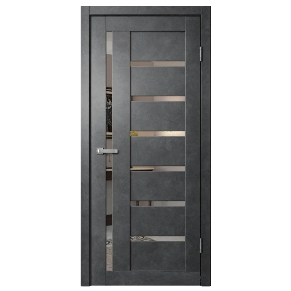 B04 Полотно дверное ПВХ бетон темный ЗЕРКАЛО 800 мм B04 Полотно дверное ПВХ бетон темный ЗЕРКАЛО 800 мм