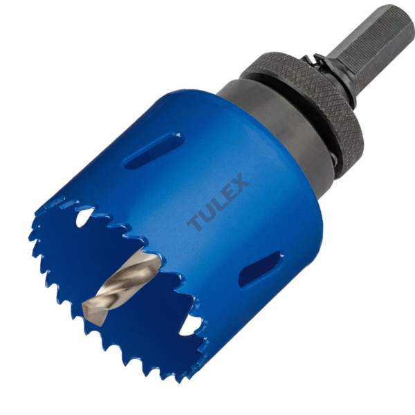 Коронка биметаллическая TULEX 601013-051 шестигранный хвостовик,с центрирующим сверлом,в сборе,51мм