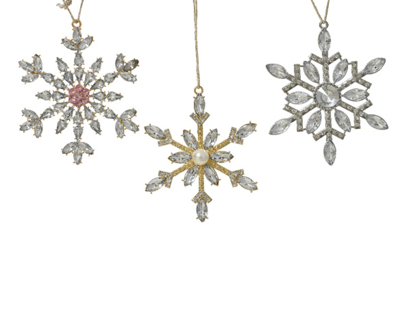 Украшение подвесное Snowflake 11,5 см 3 вида в ассортименте 709548 Kmg