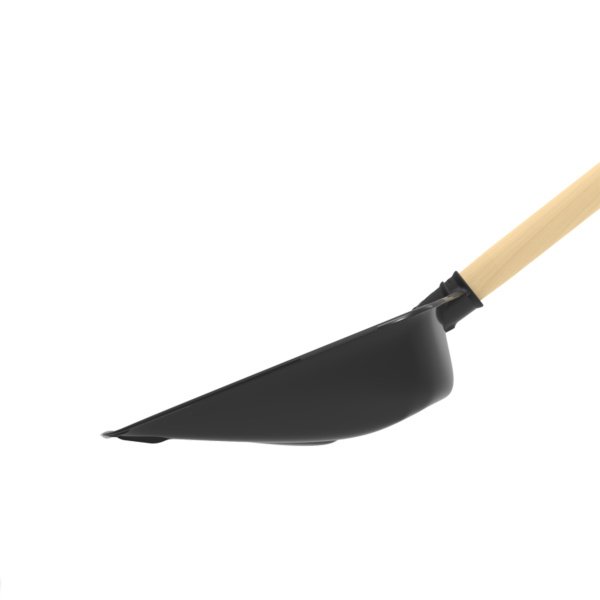 Лопата снеговая с металлической планкой и пластмассовой ручкой «Альфа» 460×420мм