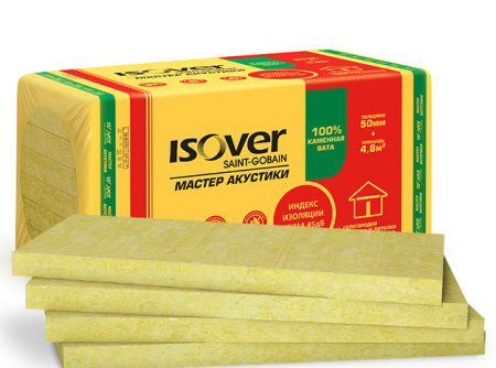 Минплита ISOVER ACOUSTIC MASTER-50/600*1000 (акустики),( 0,24м3),( 4,8 м2)(8шт)