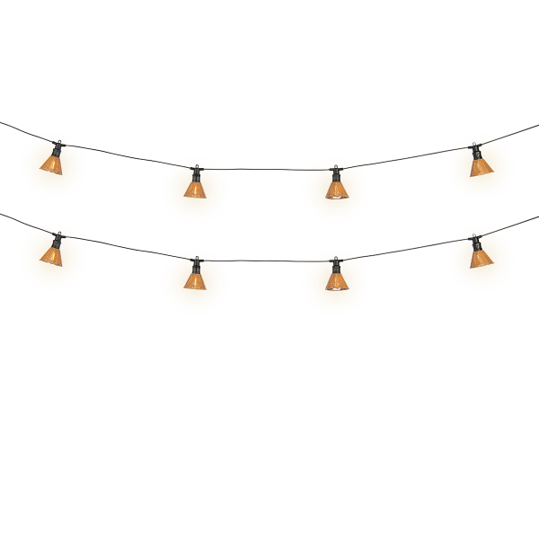 Электрогирлянда 450 см., 10 декоративных ламп белый теплый свет чер.кабель 220 В Indoor/Outdoor 8984