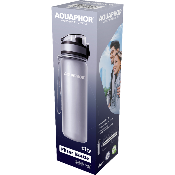 Бутылка фильтр-насадка Аквафор (серый)