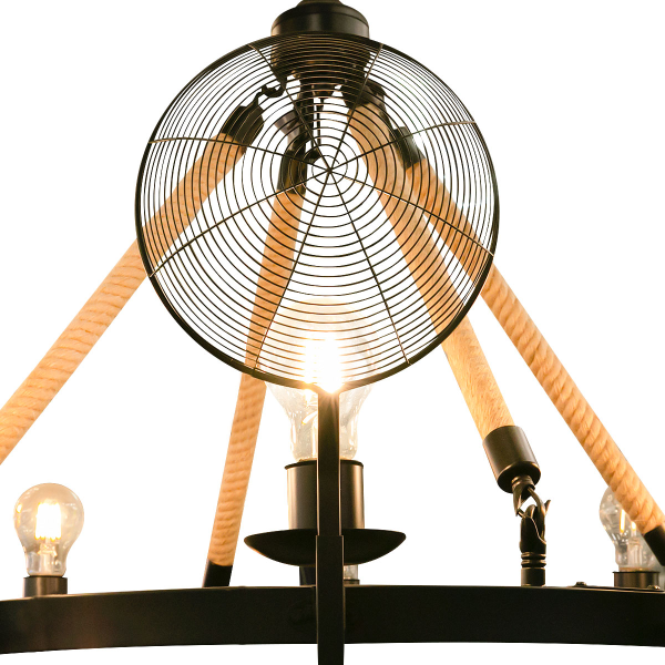 Люстра E0001/6 E27 450mm Black