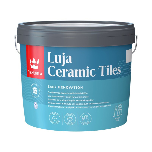 Краска интерьерная для керамической плитки Luja Ceramic Tiles A пл/мат 0,9л Краска интерьерная для керамической плитки Luja Ceramic Tiles A пл/мат 0,9л