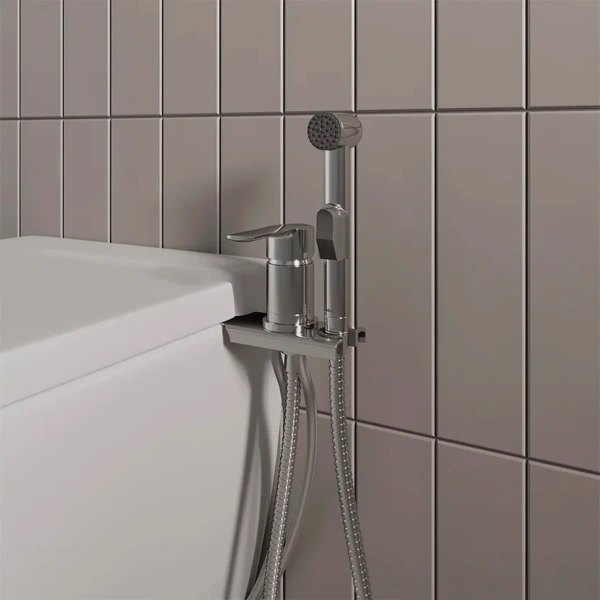 Смеситель Milardo Tidy,001SB00M08 с гигиеническим душем с установкой на унитаз, глянцевый хром