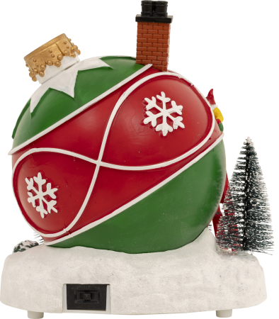 Декорация интерьерная Feeric Домик -шар Санты 19,5х18х22 см 208838