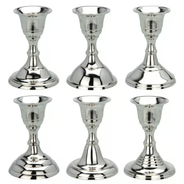 Подсвечник металлический 8,8 см серебро A04770070 К