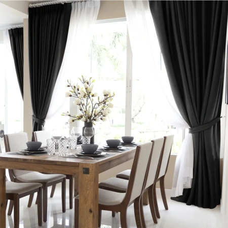 Комплект штор Волшебная Ночь 165х270 см графит рогожка 777454