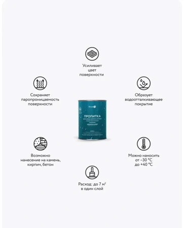 Гидрофобизатор Elcon Aqwell для камня, кирпича и бетона с эффектом "мокрого камня", 0.9 л