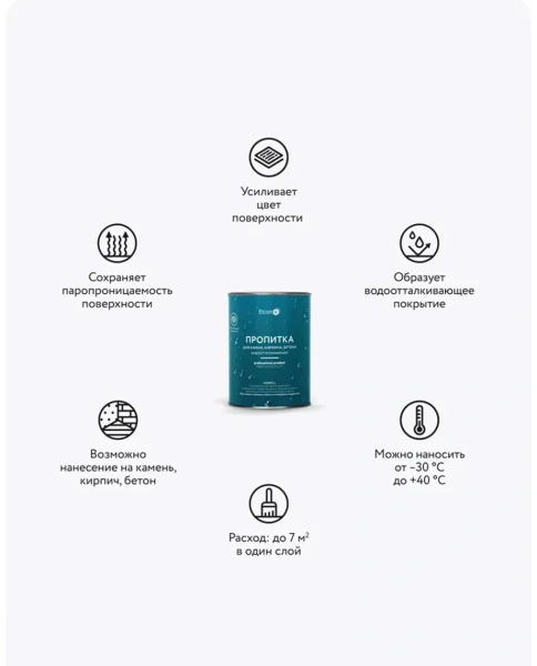 Гидрофобизатор Elcon Aqwell для камня, кирпича и бетона с эффектом "мокрого камня", 0.9 л