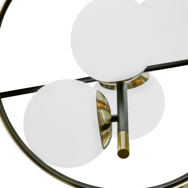 Люстра J3341/4+1 E27+LED 30W  4000K Ø500*H:420m Чёрный