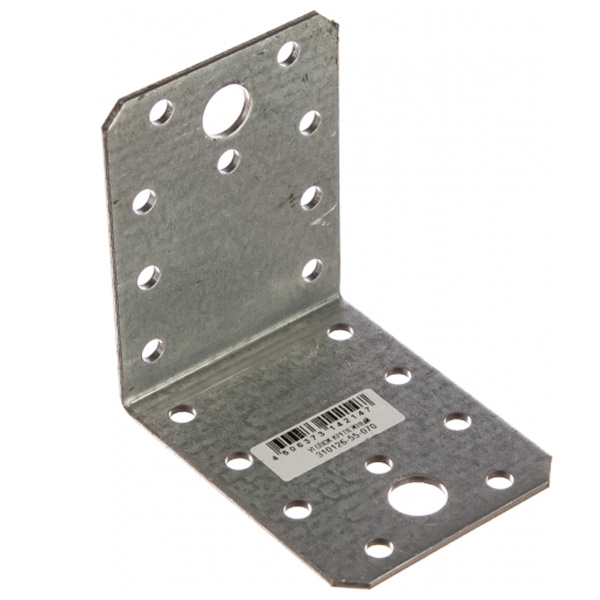 Крепежный уголок ЗУБР УК-2.0 55х70х70 х 2 мм,, цинк (310126-55-070)