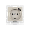 Розетка VESNA 742-3788-181 с/з с USB титан (механизм)