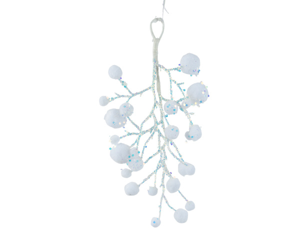 Ветка декоративная снежные шарики 30 см 730081 Kmg