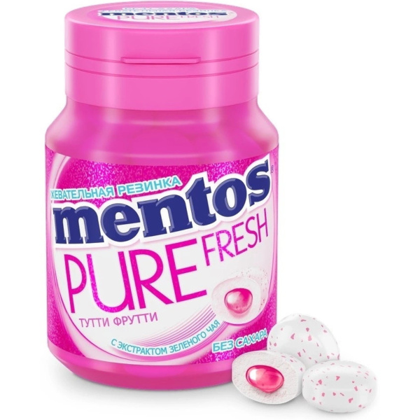 Mentos жевательная резинка Pure Fresh Tutti-Frutti 54г