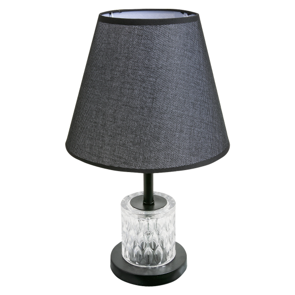 Лампа настольная черная с LED подсветкой у основания