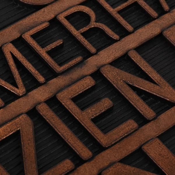 Коврик придверный 45*75 см, медь, "Приветствие"  VORTEX /10