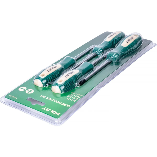 Набор отверток 4шт (SL4х75,SL5х100,PH1х75,PH2х100) ВОЛАТ