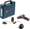 Дрель-шуруповерт аккумуляторная Bosch GSR 120-LI (2x 2.0 Ah) + набор оснастки (23 пр.)