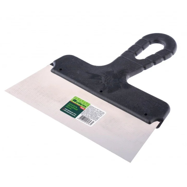 Шпатель фасадный из нержавеющей стали, 200 мм, пластмассовая ручка// Сибртех