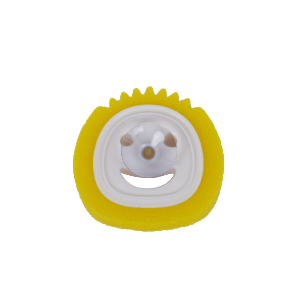 Губка для посуды смайлик с держателем на присоске CN