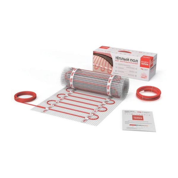 Теплый пол Мат  электрический  "Квадрат тепла" СТН КМ-1800-12,0
