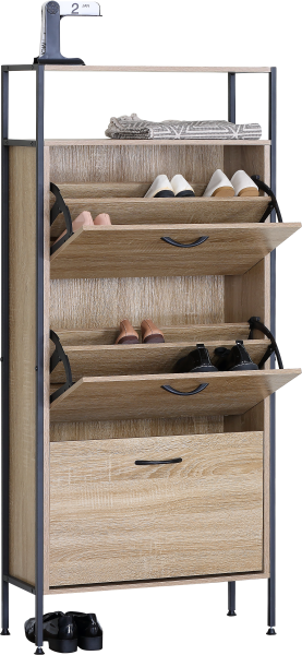 Обувница 3 секции GDX 63х24х140,5 см натуральный CN