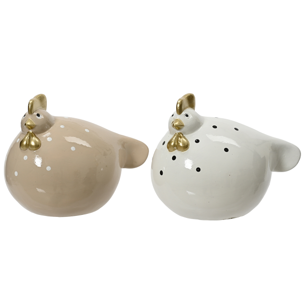 Фигурка Пасха курочка 17,5х12,5х14 см. 2 цвета в ассорт. 830550 Kmg