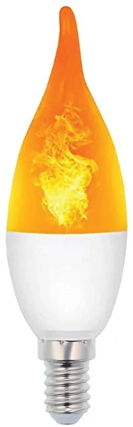 Лампа светодиодная декоративная VT/FLAMMY/C37/E14/3W/1400K/LED BULB