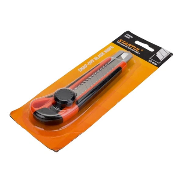 Нож пистолетный с выдвижным лезвием 18мм STARTUL PROFI (ST0932), арт.ST0932