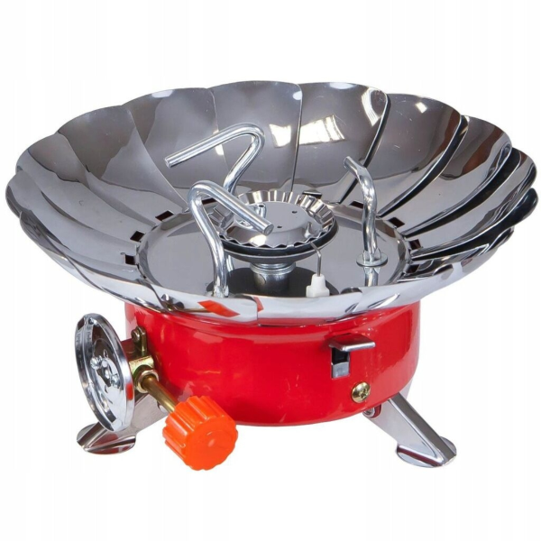 Плитка газовая Campsor портативная, веерная, складная с пьезоподжигом CN