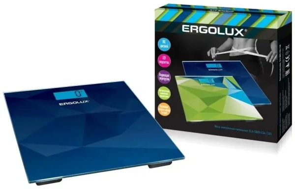 Весы напольные ERGOLUX ELX-SB03-С45 180кг абстракция синяя