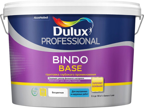 Грунтовка универсальная Dulux Professional Bindo Base 9л Грунтовка универсальная Dulux Professional Bindo Base 9л