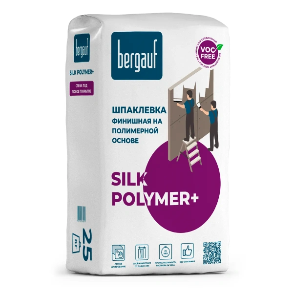 Bergauf Шпаклевка Финишная полимерная Silk Polymer +, 25кг Bergauf Шпаклевка Финишная полимерная Silk Polymer +, 25кг