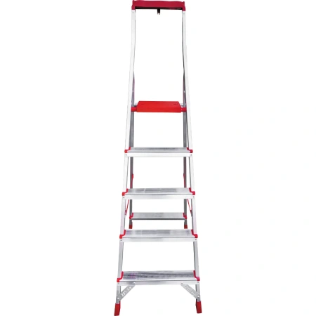 Стремянка ал. Новая Высота NV 3115, 1х6 ступ. 80 мм, органайзер