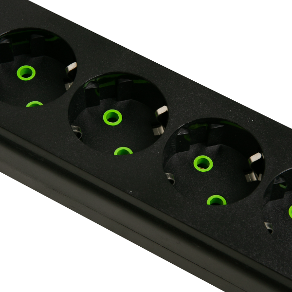 Удлинитель сетевой 2 м F25U 5 розеток,  3 usb разъема(черный)