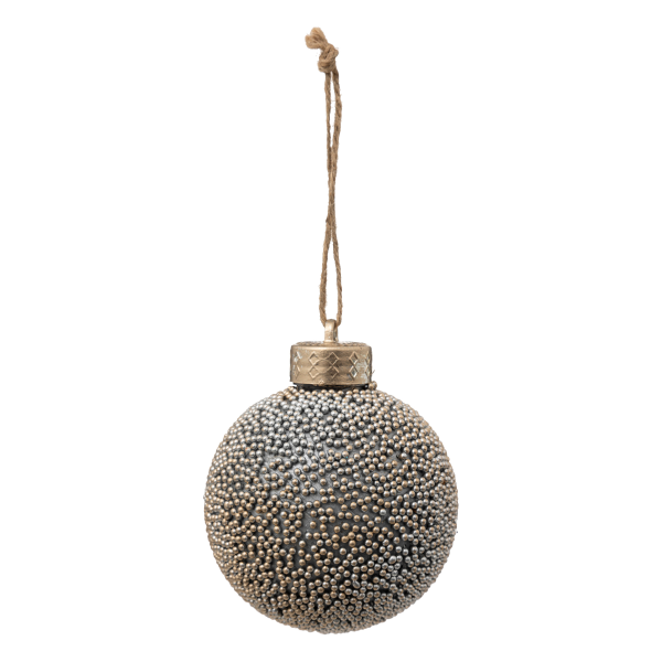 Шар елочный серебро Feeric 8 см пластик 192135