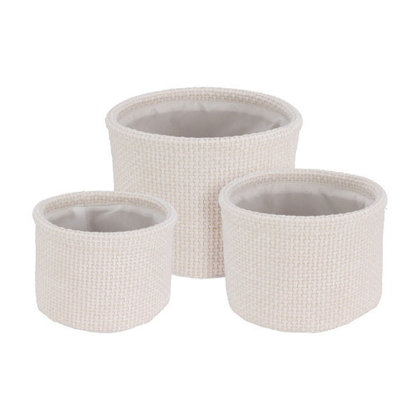 Набор из 3-х круглых корзин, кремовый AAE444260 К