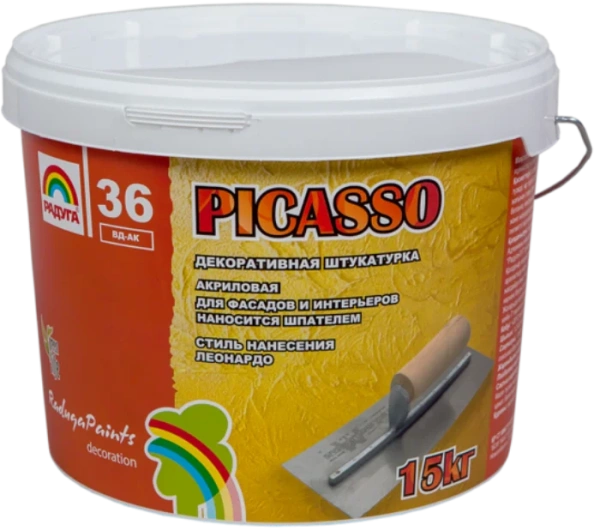 Штукатурка декоративная "Picasso" "Радуга-36" 15 кг