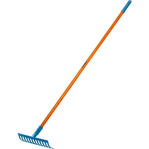 Грабли садовые GRINDA, PR-12S FIBER, 310 х 80 х 1500 мм, 12 прямых зубцов, углеродистая сталь, фибер