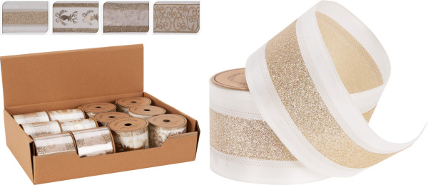 Лента декоративная 270х6 см 4 вида в ассортименте 747000070 К