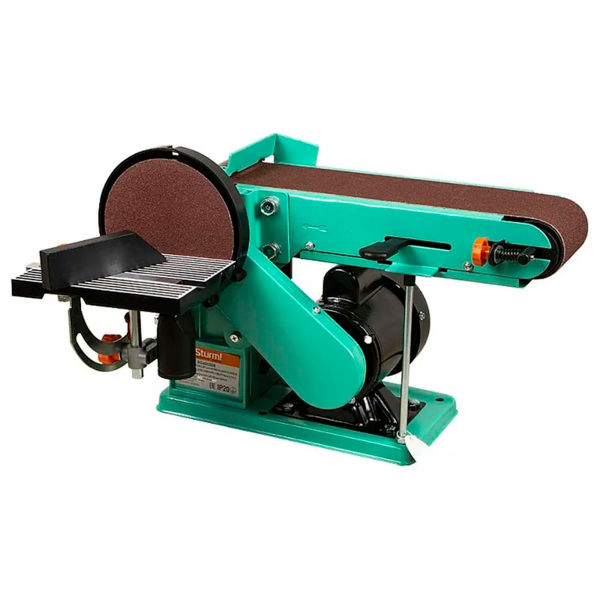 Точильный дисково-ленточный станок Sturm!,BG6055DB  150 мм, 100х914, 550 Вт
