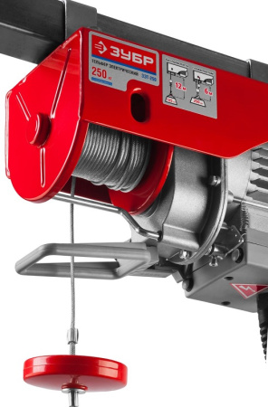 Тельфер, ЗУБР ЗЭТ-250, 250/125 кг, 500 Вт