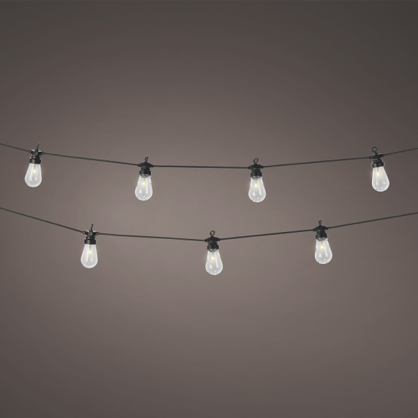 Электрогирлянда 950 см., 20 ламп белый теплый свет чер.кабель 220 В Indoor/Outdoor 491161 Kmg