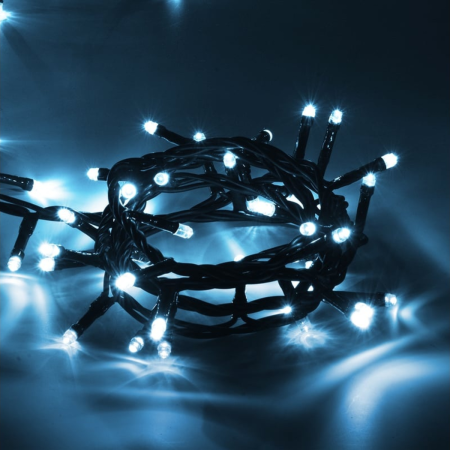 Электрогирлянда VEGAS Нить 200 холодных LED ламп, контроллер 8 режимов 20 м, 220V 55069